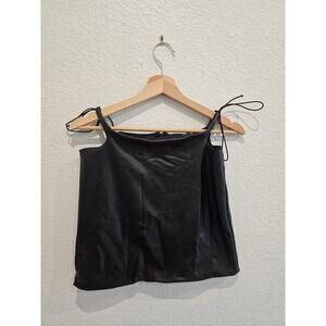 Forever 21 faux Leather top sz Medium